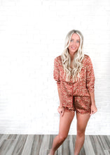 Load image into Gallery viewer, Gemma Red Leopard Pajama Bottoms
