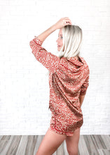 Load image into Gallery viewer, Gemma Red Leopard Pajama Top