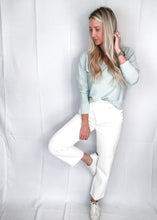 Load image into Gallery viewer, Avery Asymmetrical White Jeans