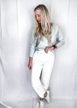 Load image into Gallery viewer, Avery Asymmetrical White Jeans