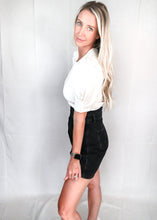 Load image into Gallery viewer, Mia Statement Sleeve White Tee