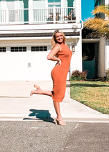 Load image into Gallery viewer, Aurora Mock Neck Ribbed Midi