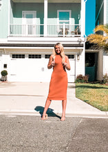 Load image into Gallery viewer, Aurora Mock Neck Ribbed Midi