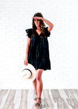 Load image into Gallery viewer, Arya Babydoll Black Dress
