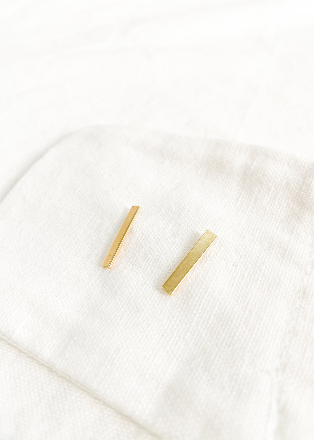 Natalia Gold Bar Studs