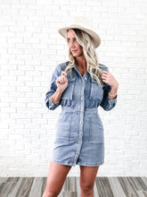 Load image into Gallery viewer, Tinley Denim Mini Dress
