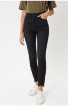 Load image into Gallery viewer, Sage Black Distressed Denim
